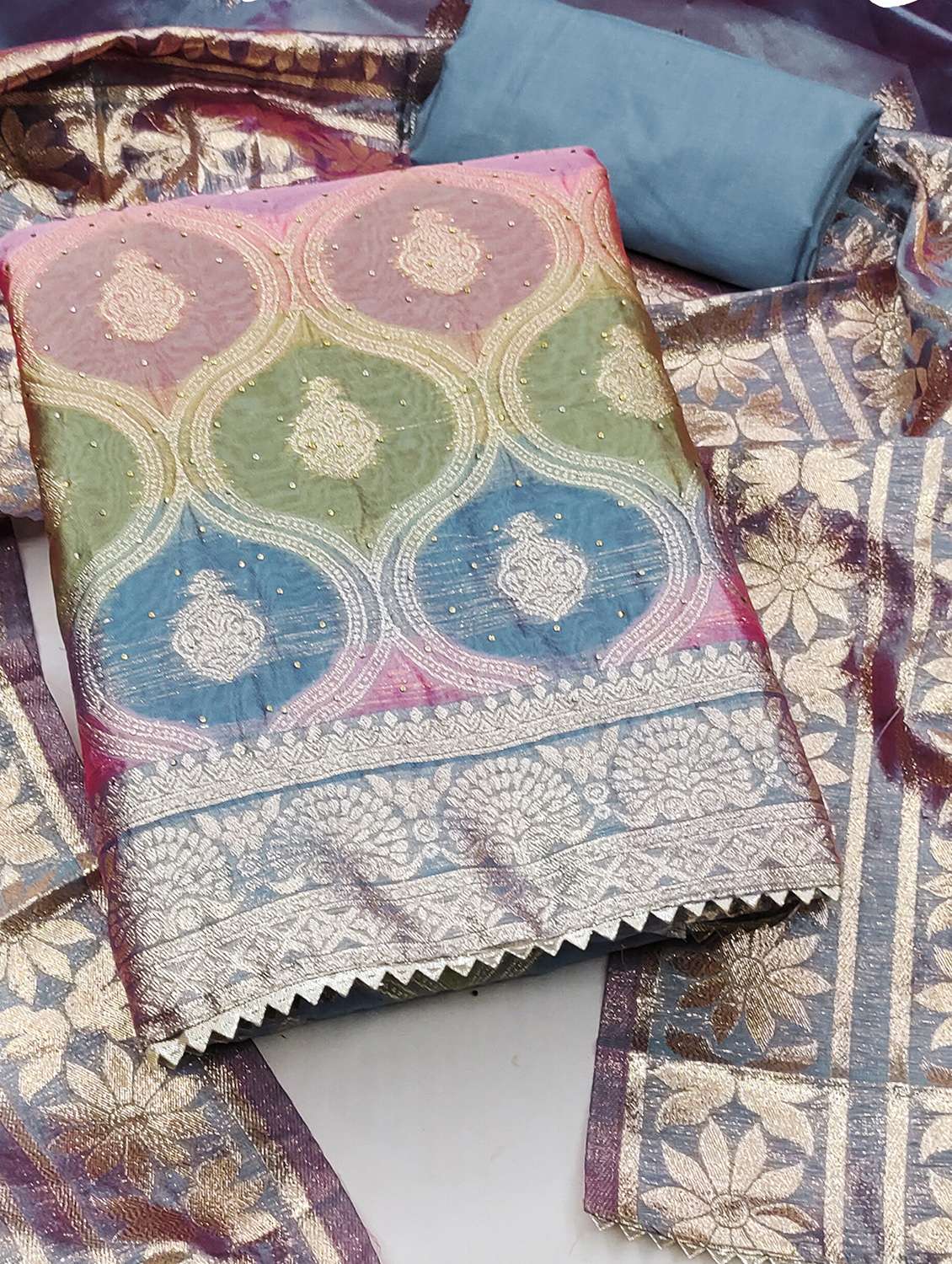 women self design unstitched suit set - 22420968 -  Standard Image - 1