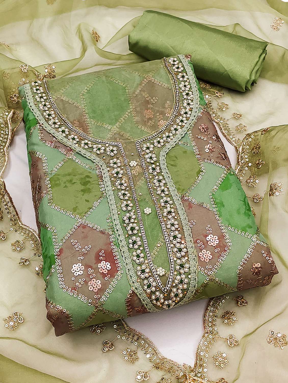 women printed unstitched suit set - 22420995 -  Standard Image - 1