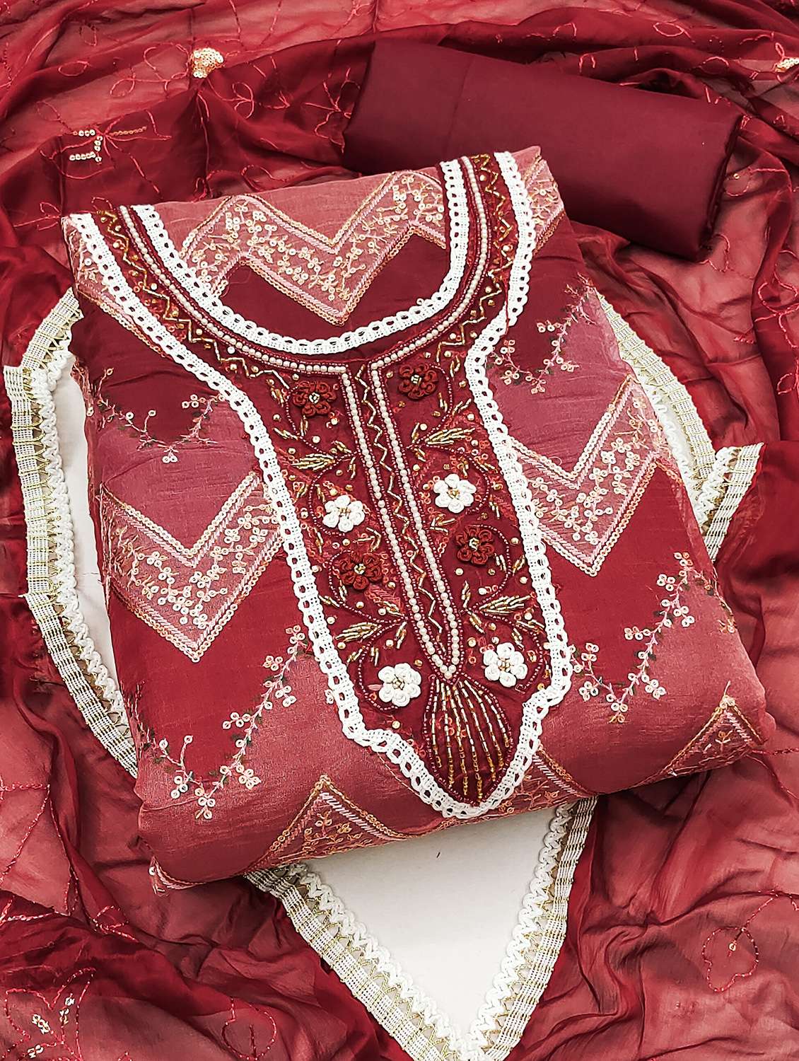 Women Printed Unstitched Suit Set - 22420997 -  Standard Image - 1