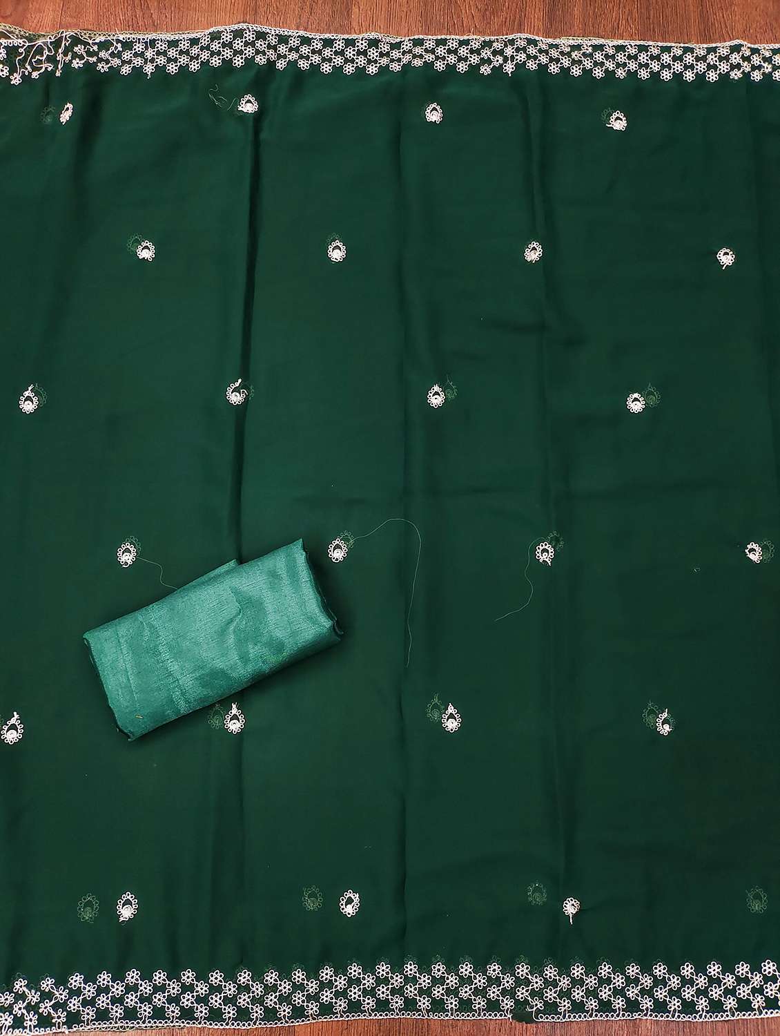 women solid with work unstitched suit set - 22421036 -  Standard Image - 4