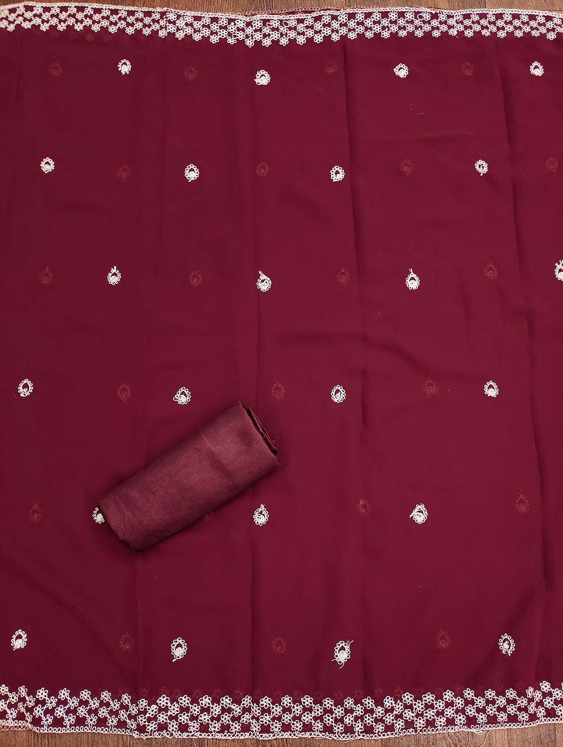 women solid with work unstitched suit set - 22421037 -  Standard Image - 4