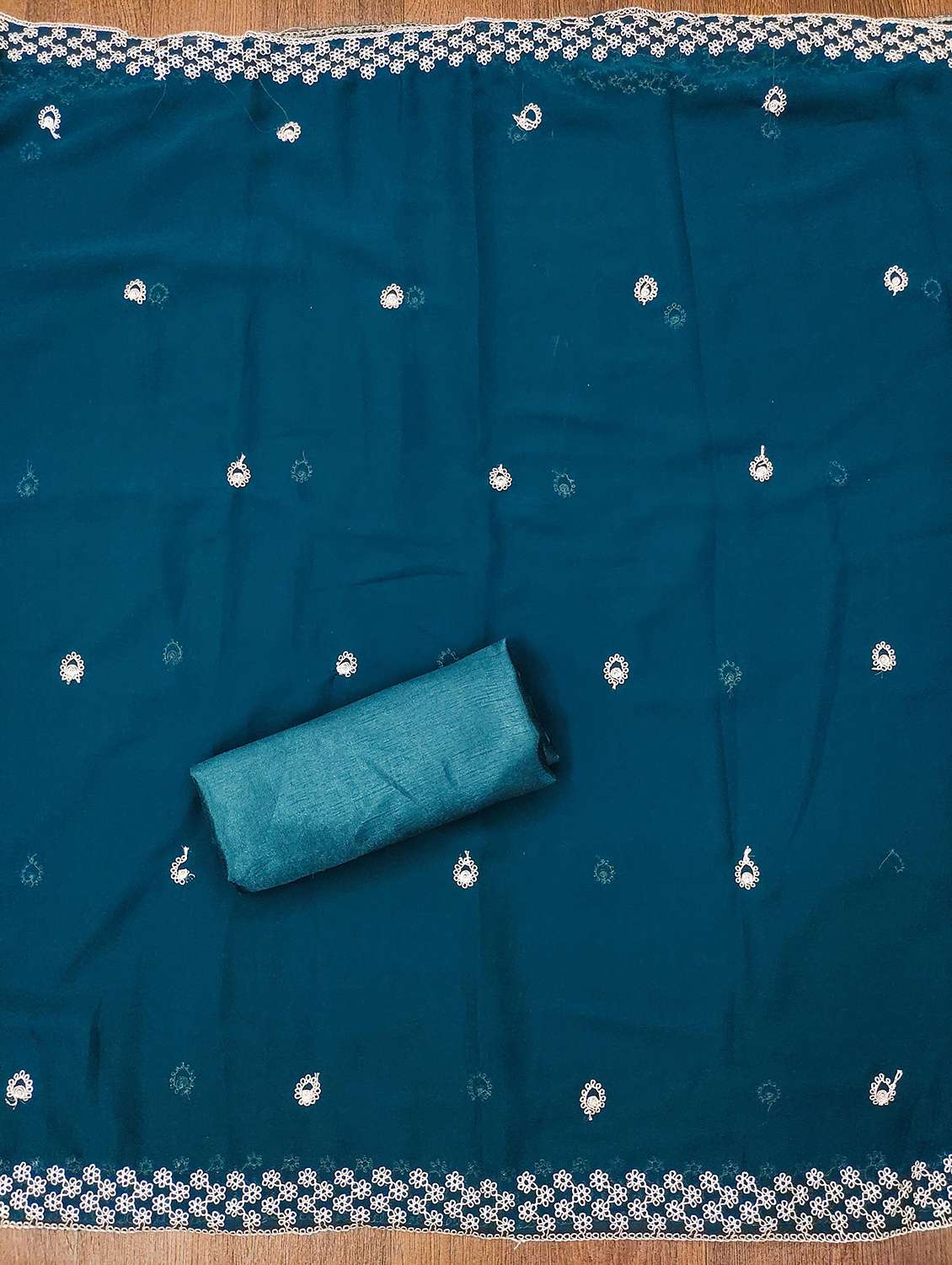 women solid with work unstitched suit set - 22421039 -  Standard Image - 4