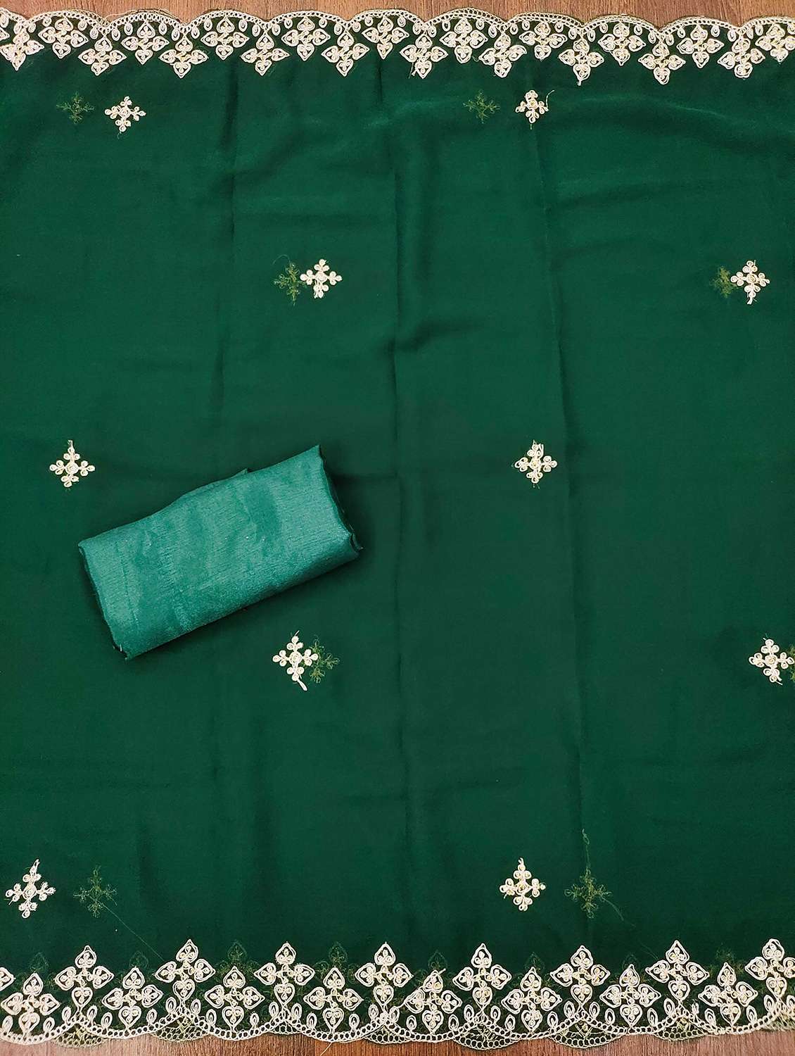 women solid with work unstitched suit set - 22421041 -  Standard Image - 4