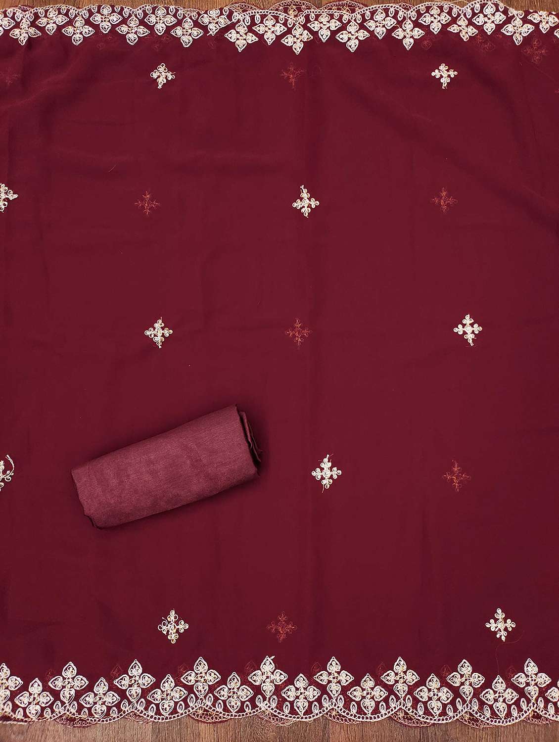 women solid with work unstitched suit set - 22421042 -  Standard Image - 4