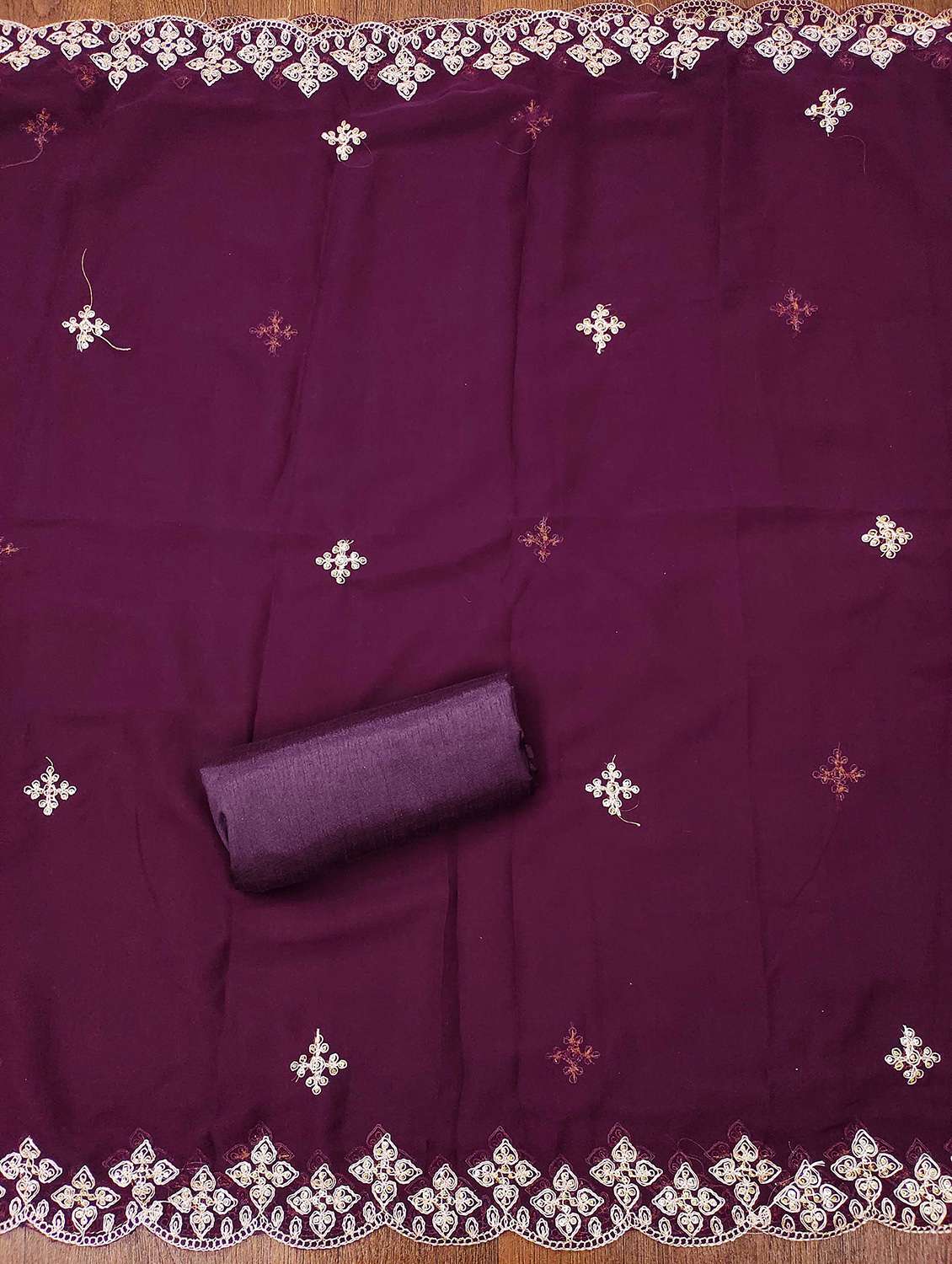 women solid with work unstitched suit set - 22421043 -  Standard Image - 4