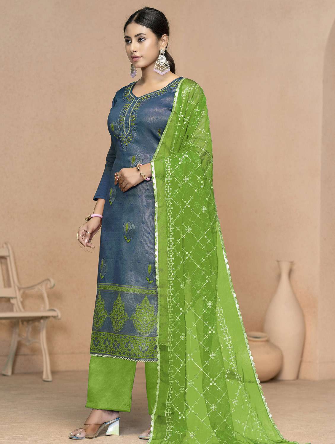 women self design unstitched suit set - 22421080 -  Standard Image - 1