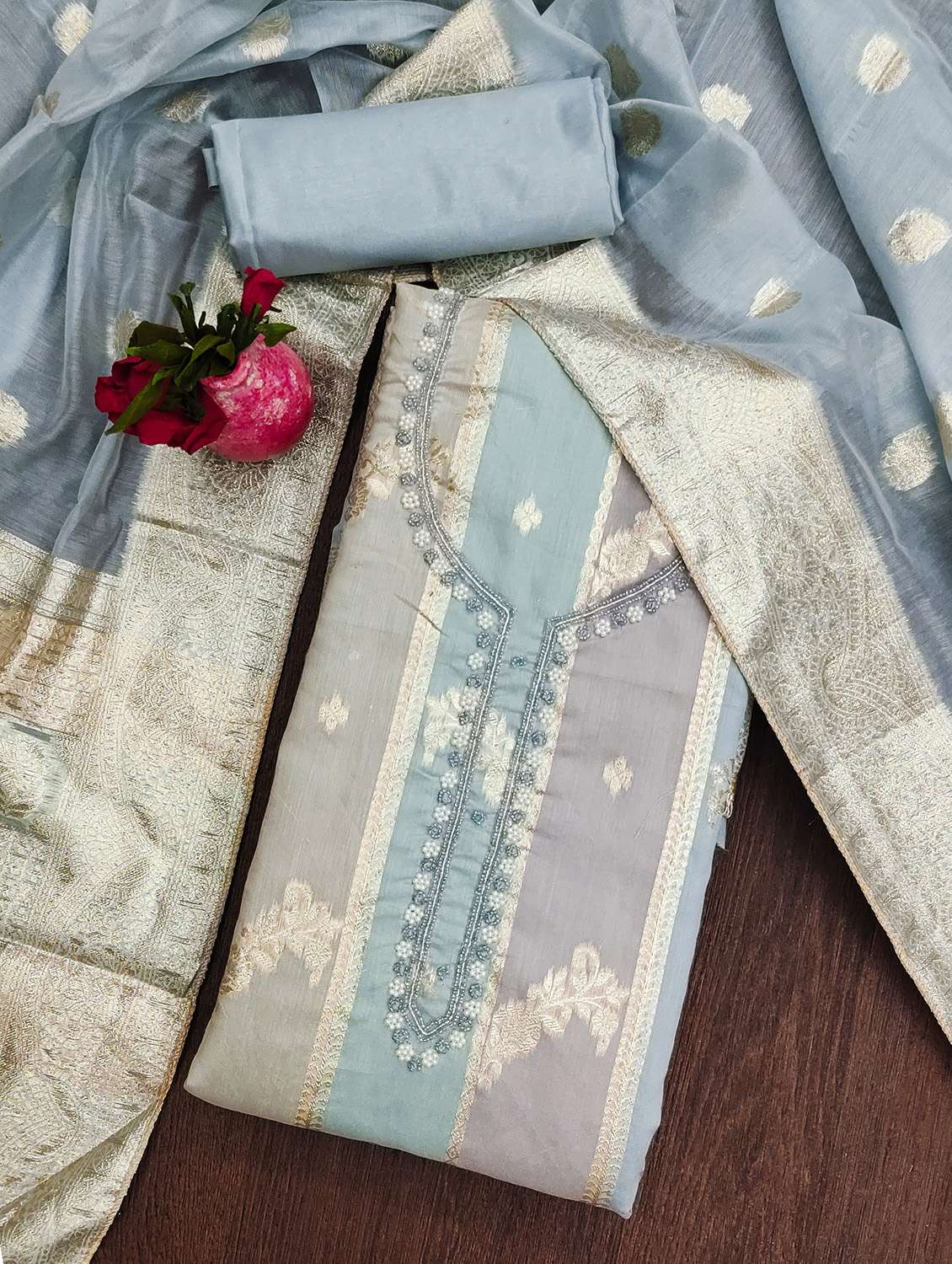 women self design unstitched suit set - 22421130 -  Standard Image - 1