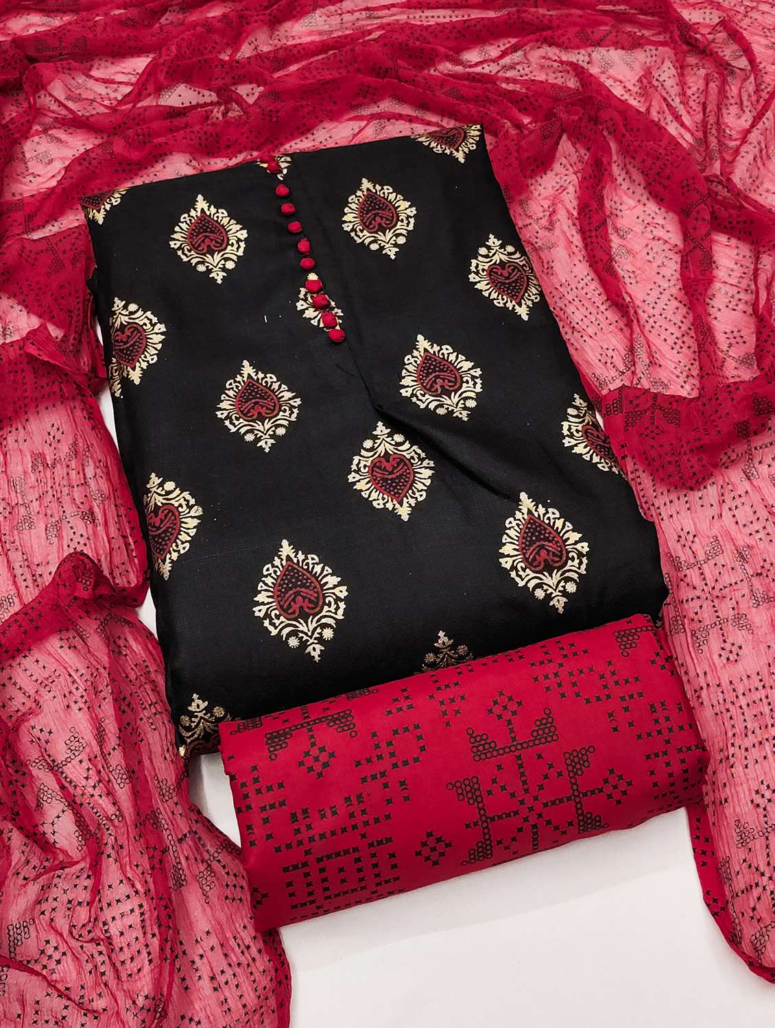women printed unstitched suit set - 22421169 -  Standard Image - 1