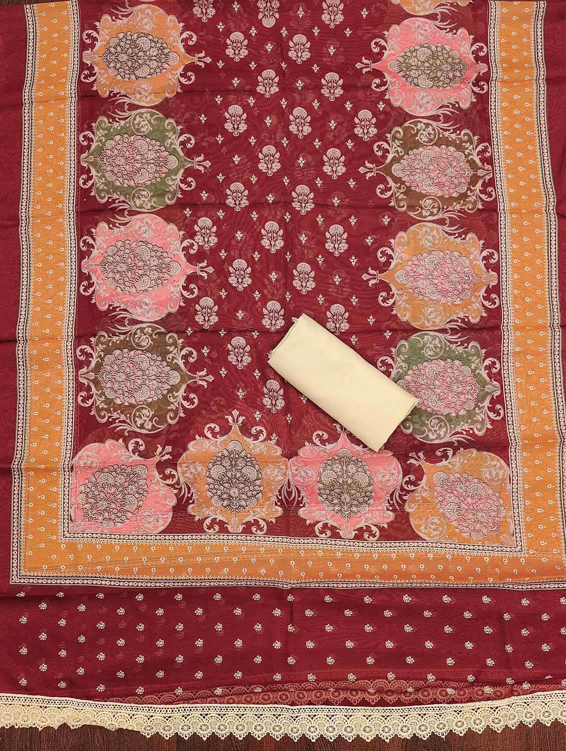 women printed unstitched suit set - 22421187 -  Standard Image - 4