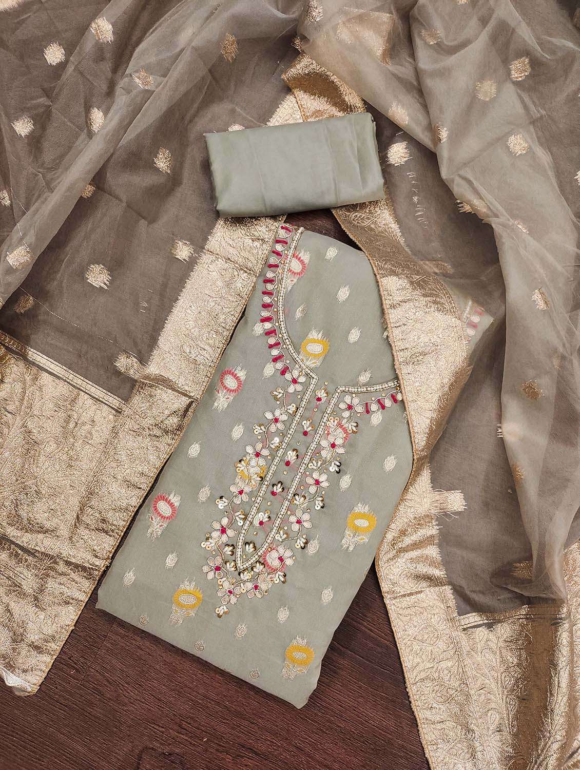 women self design unstitched suit set - 22421237 -  Standard Image - 1