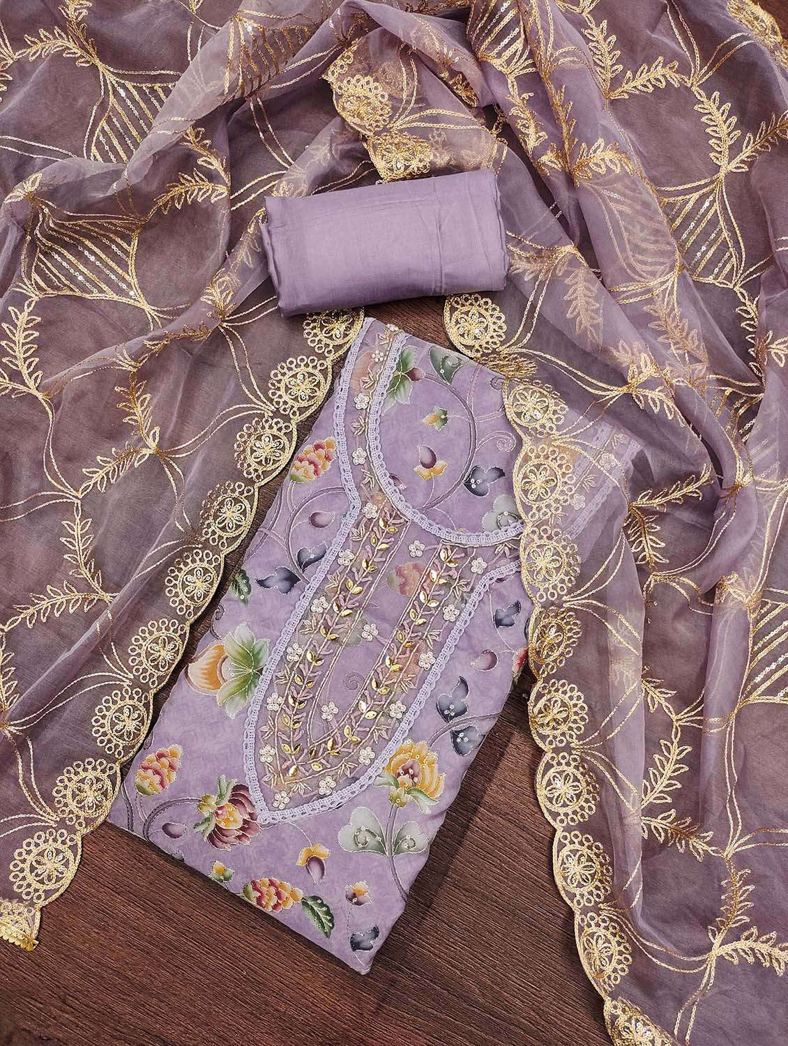 Women Floral Printed Unstitched Suit Set - 22421246 -  Standard Image - 1