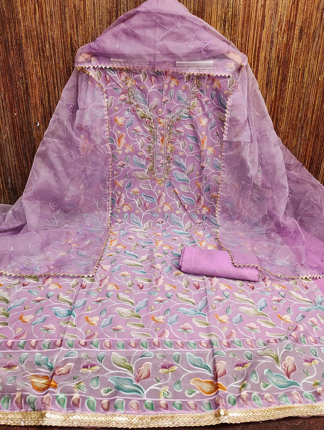 Women Floral Printed Unstitched Suit Set - 22421302 -  Standard Image - 1