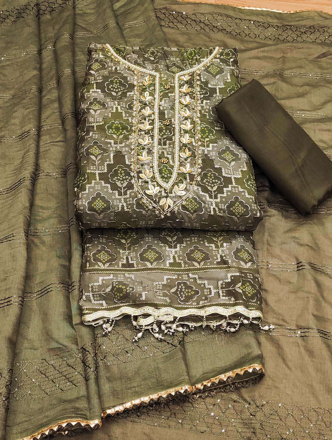 women printed unstitched suit set - 22421415 -  Standard Image - 1