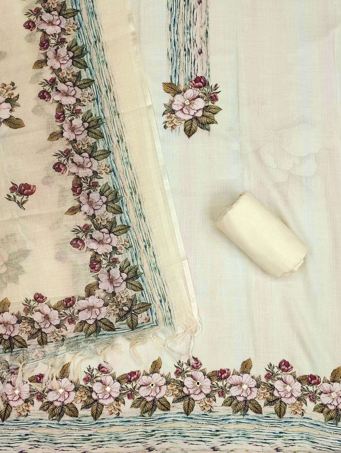 women floral printed unstitched suit set - 22421678 -  Standard Image - 1