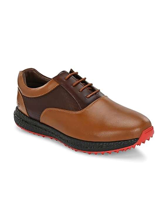 men color block lace up sport golf shoes - 22423704 -  Standard Image - 1