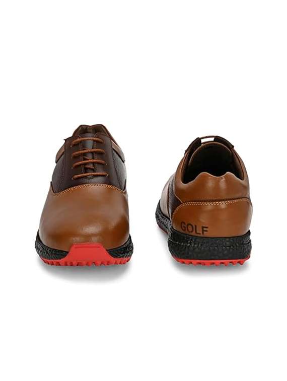 men color block lace up sport golf shoes - 22423704 -  Standard Image - 4