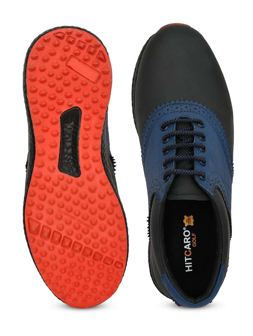 men black & blue lace up sport shoe - 22423710 -  Standard Image - 4