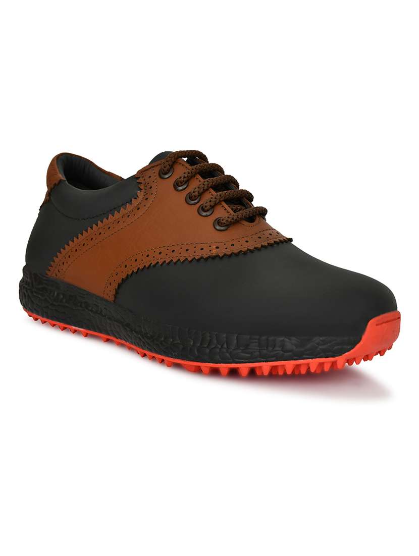 men black & brown lace up sport shoe - 22423716 -  Standard Image - 1