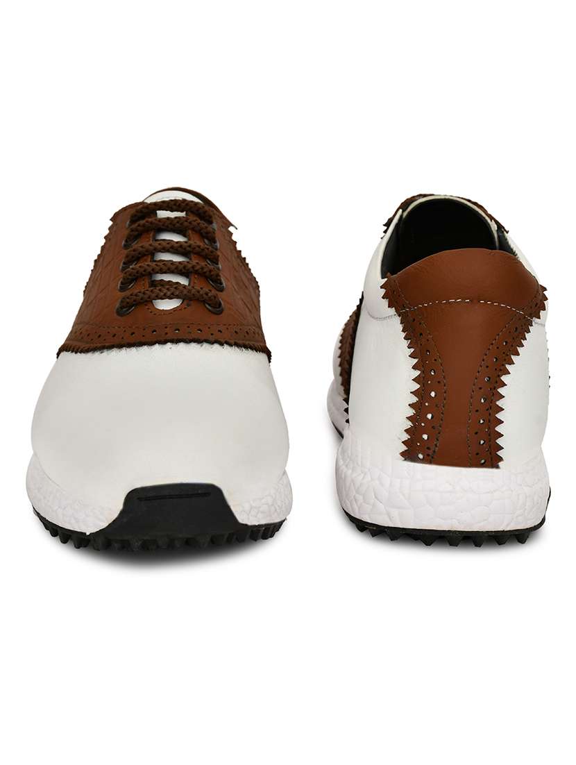 men white & brown lace up sport shoe - 22423718 -  Standard Image - 4