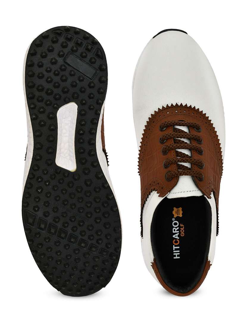 men white & brown lace up sport shoe - 22423723 -  Standard Image - 4