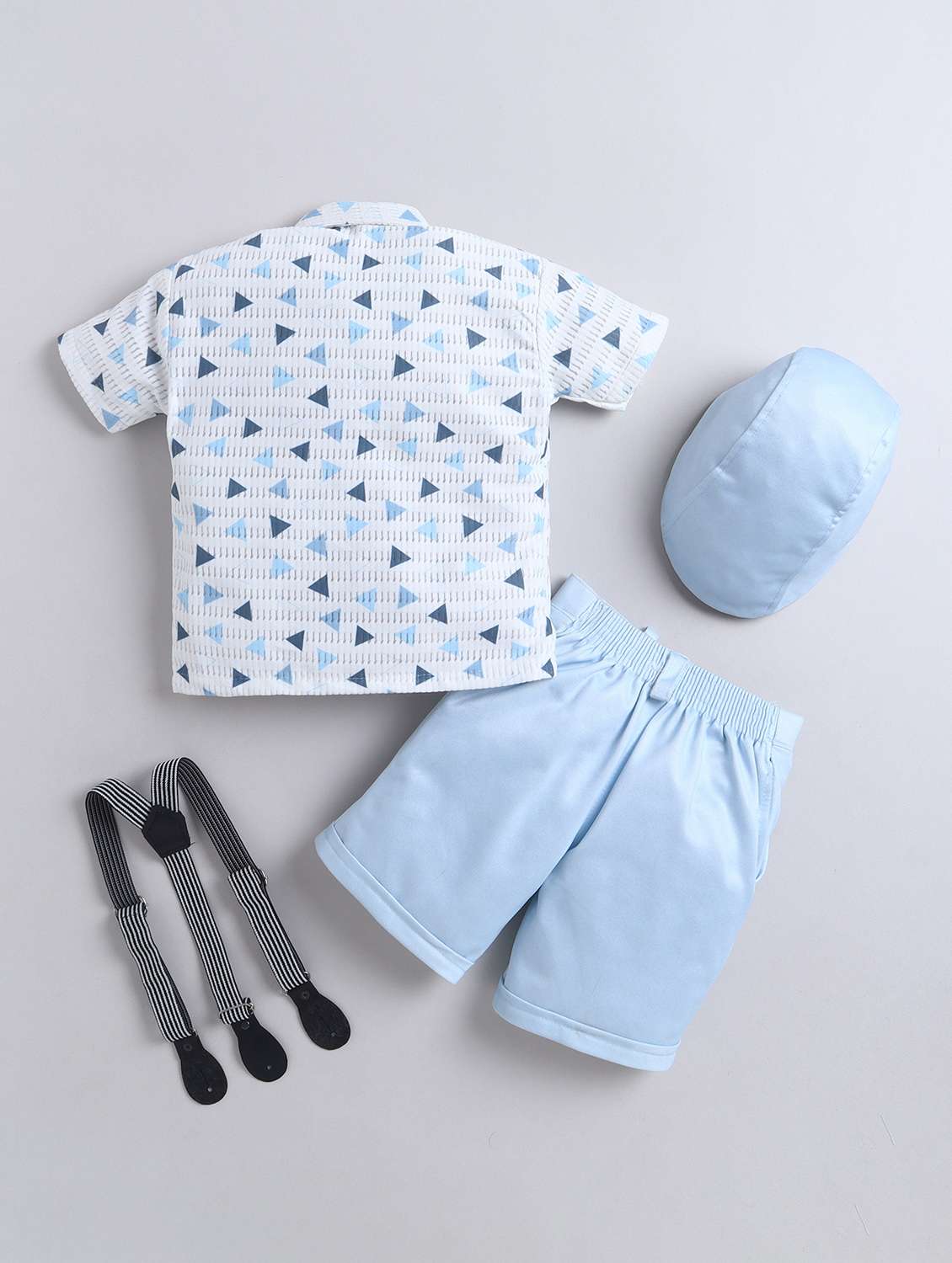 boys printed shirt and suspender shorts set - 22423959 -  Standard Image - 1