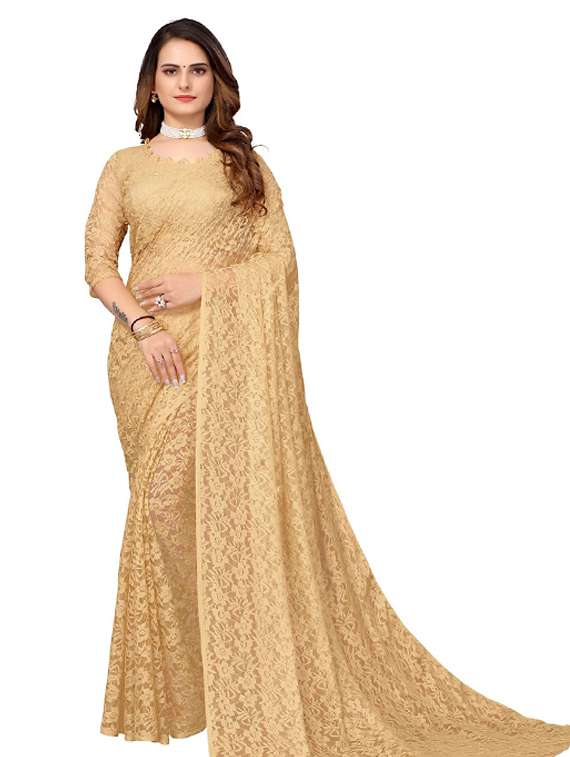 women self design plain saree with blouse - 22425520 -  Standard Image - 1