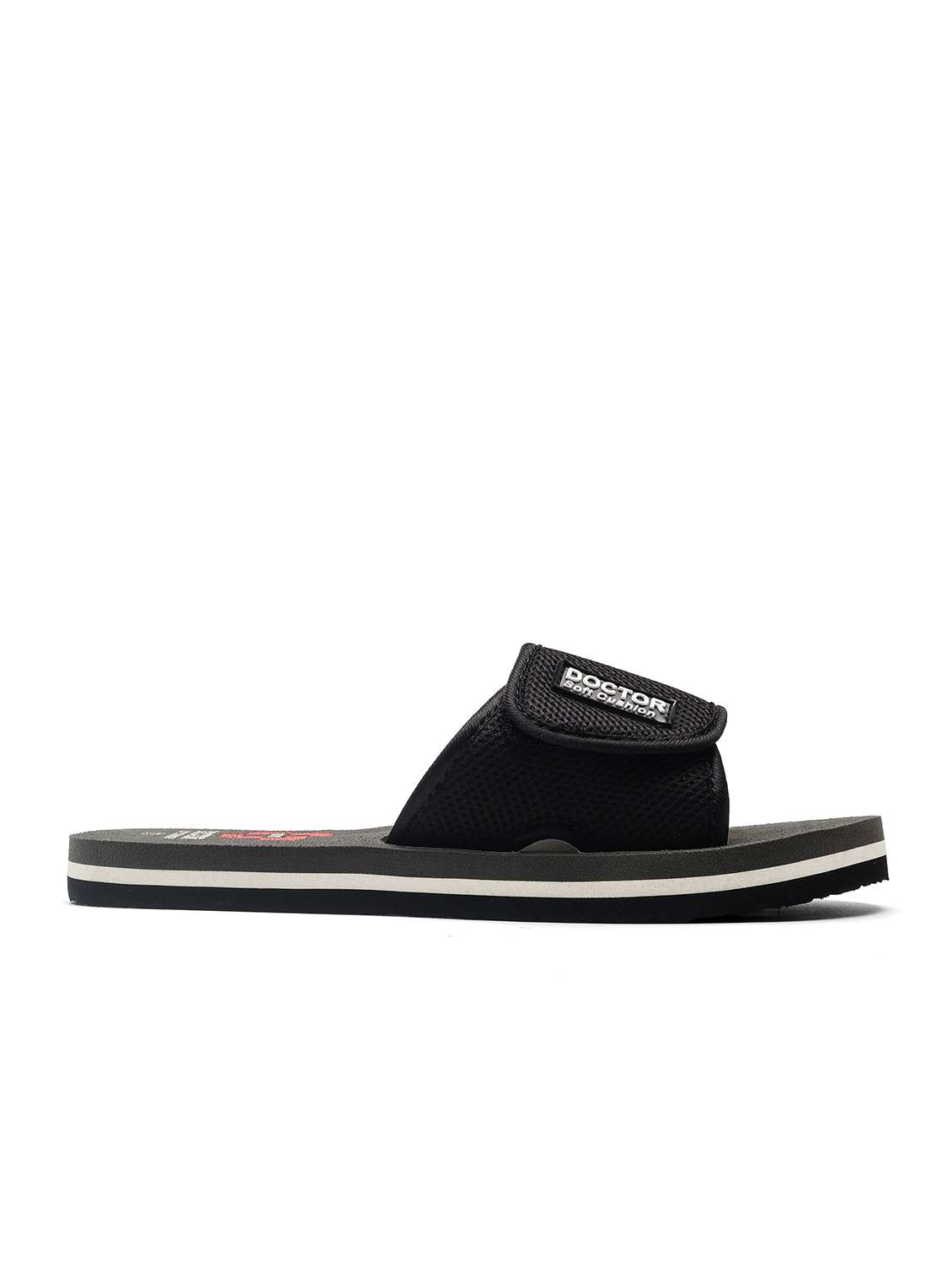 Men Solid Adjustable Strap Ortho Slides - 22425687 -  Standard Image - 1
