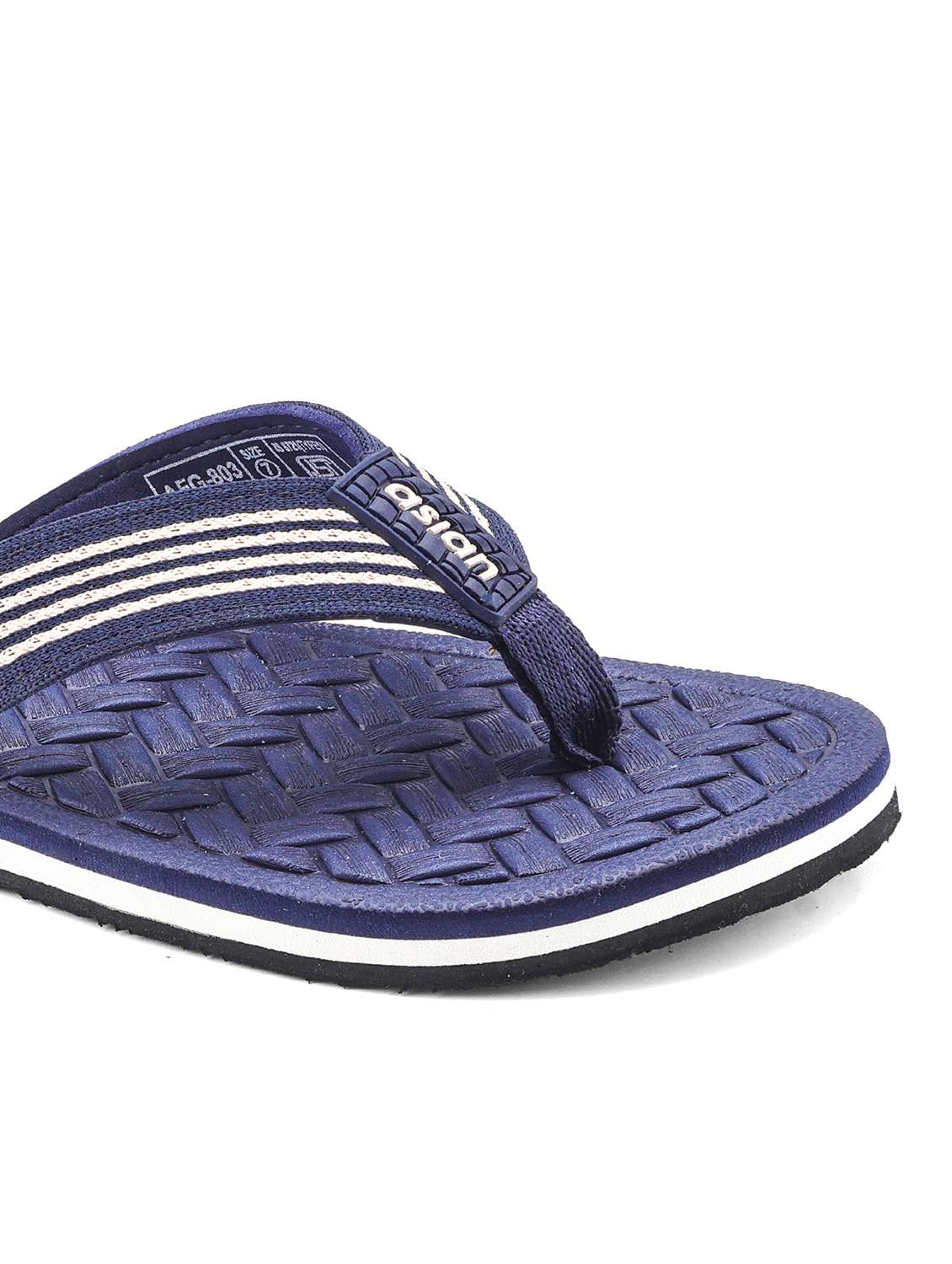 men striped toe seperator slipper - 22425703 -  Standard Image - 4