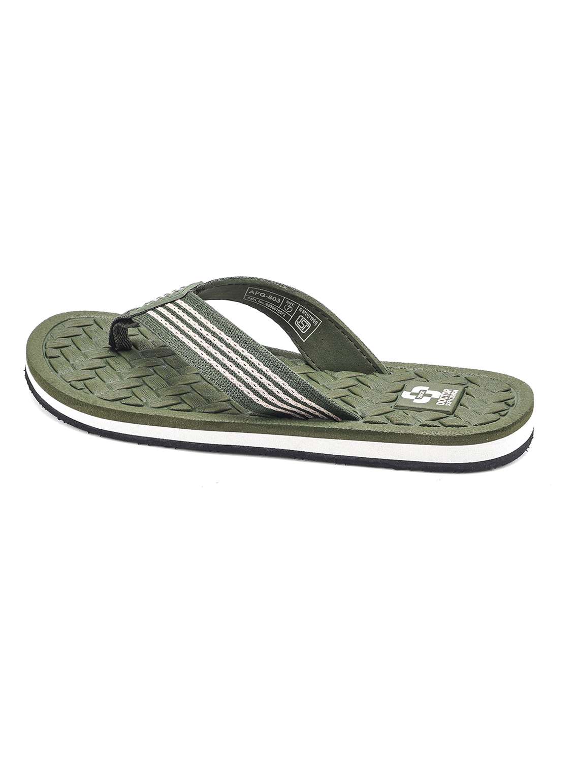 men striped toe seperator slipper - 22425704 -  Standard Image - 1