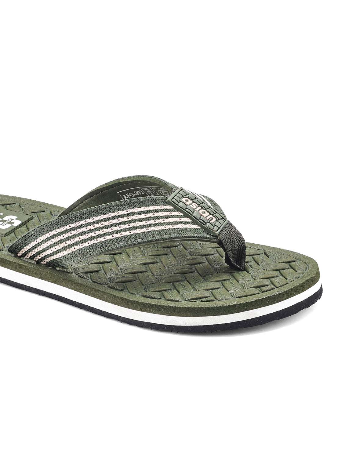 men striped toe seperator slipper - 22425704 -  Standard Image - 4