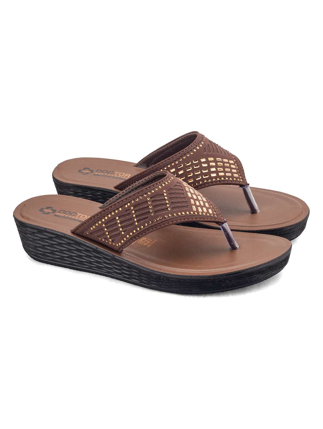 women embellished toe separator flat sandal