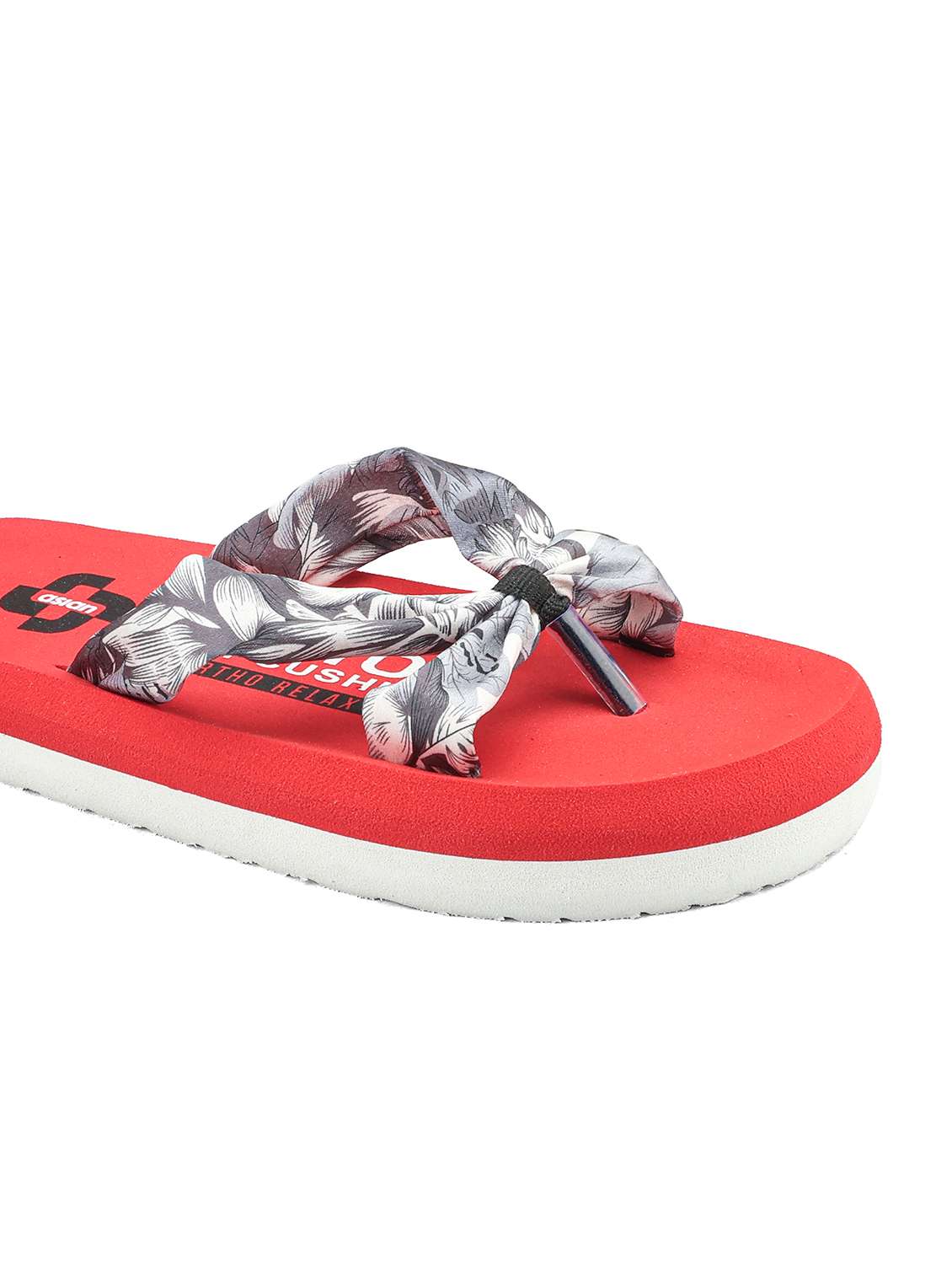multi colored fabric slippers flip flops - 22425752 -  Standard Image - 4