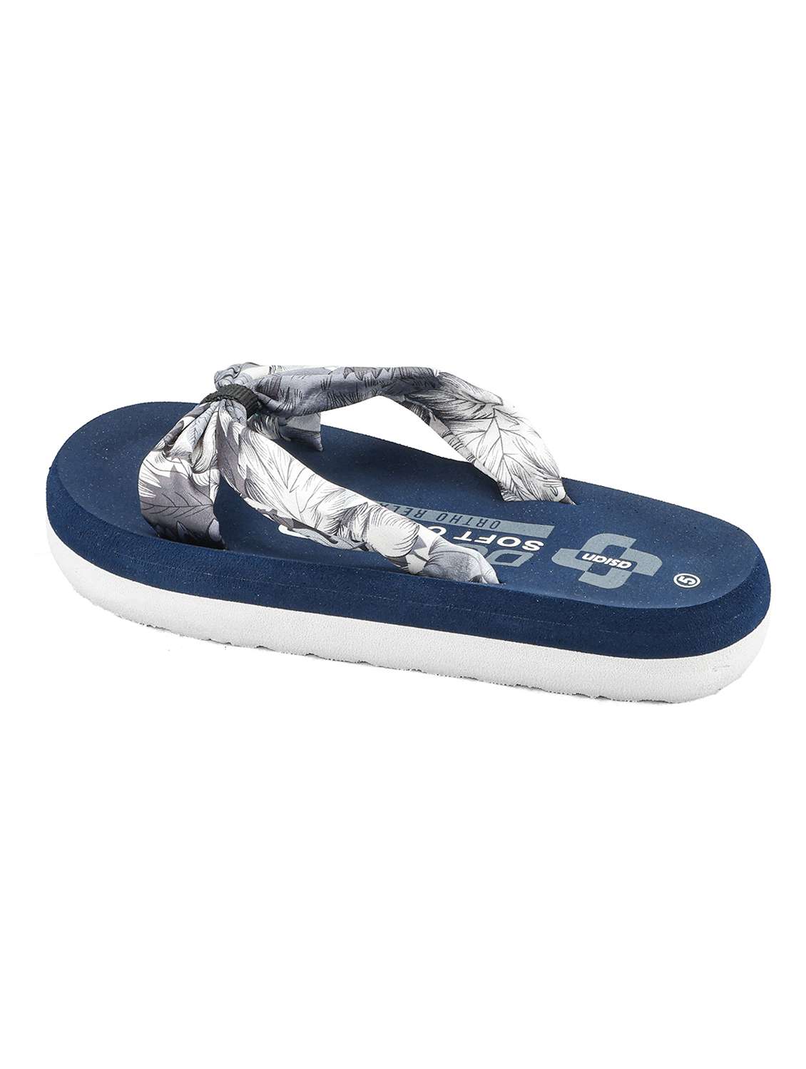 blue fabric slippers flip flops - 22425753 -  Standard Image - 1