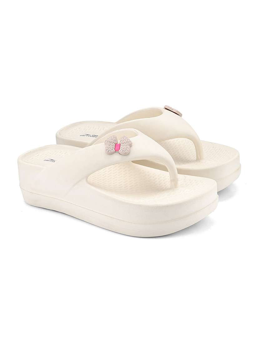 women solid open toe flip flop - 22425756 -  Standard Image - 1