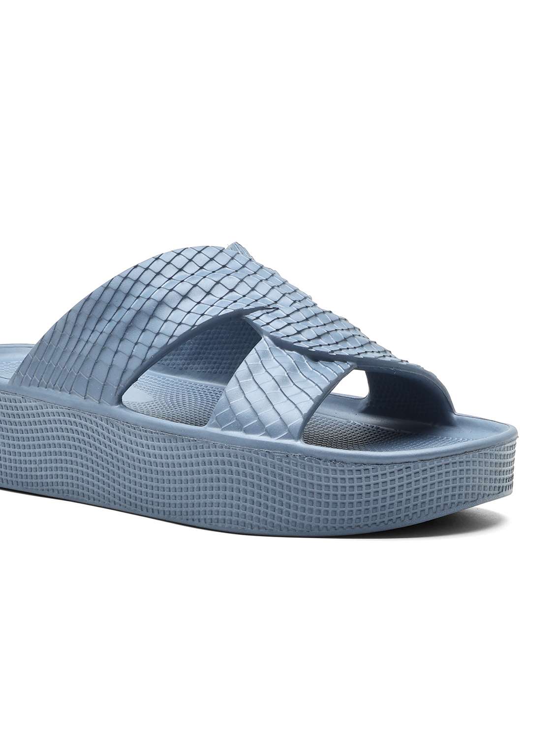women textured slip on slider - 22425769 -  Standard Image - 4