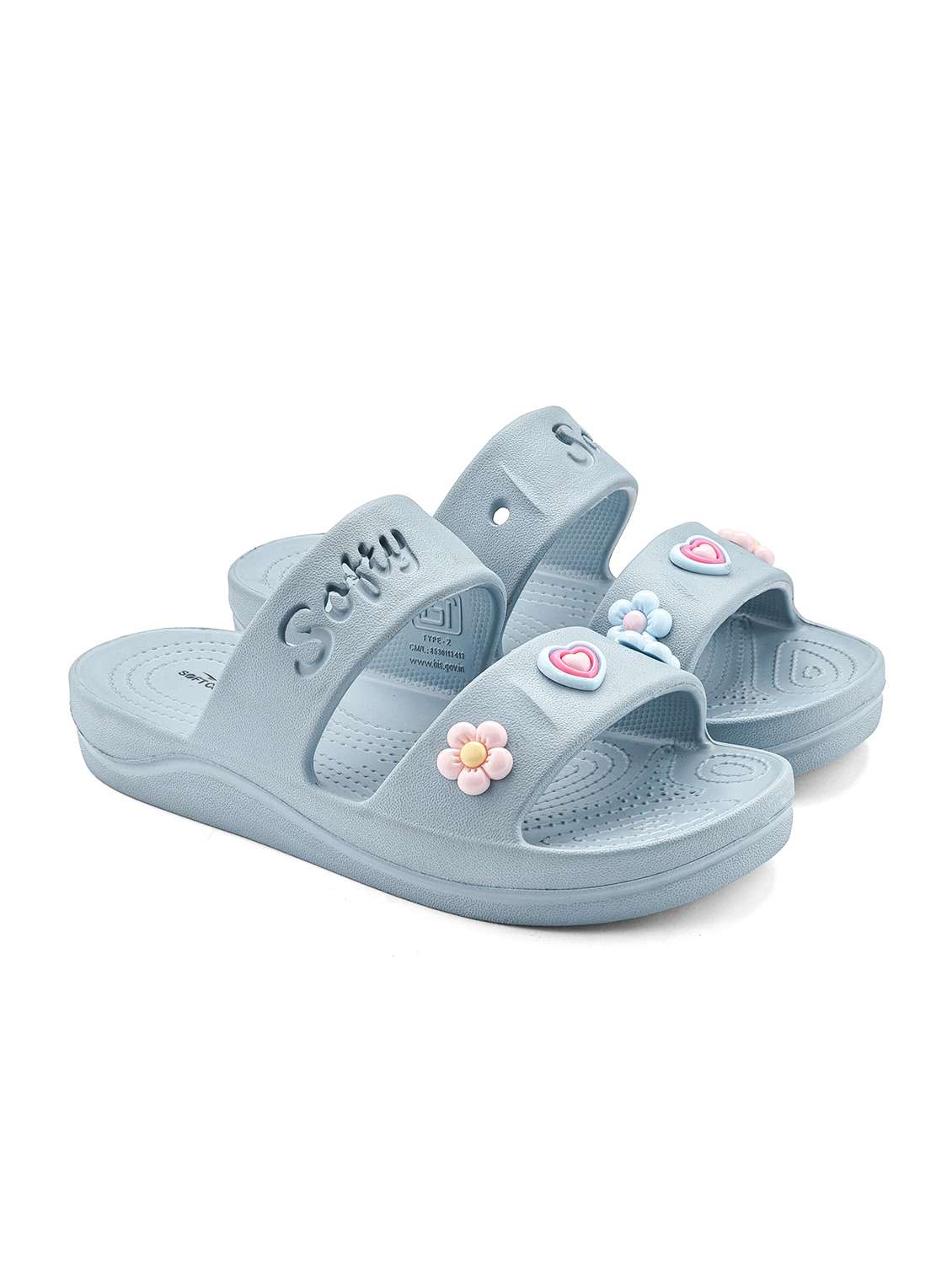 women blue slippers flip flop - 22425779 -  Standard Image - 1