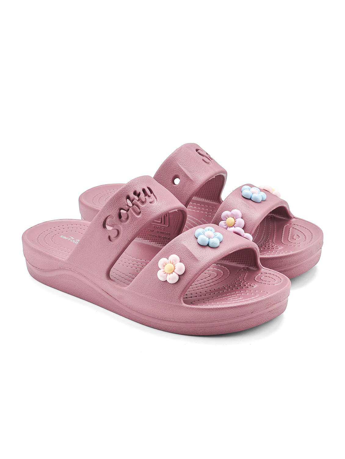 women pink slippers flip flop - 22425780 -  Standard Image - 1
