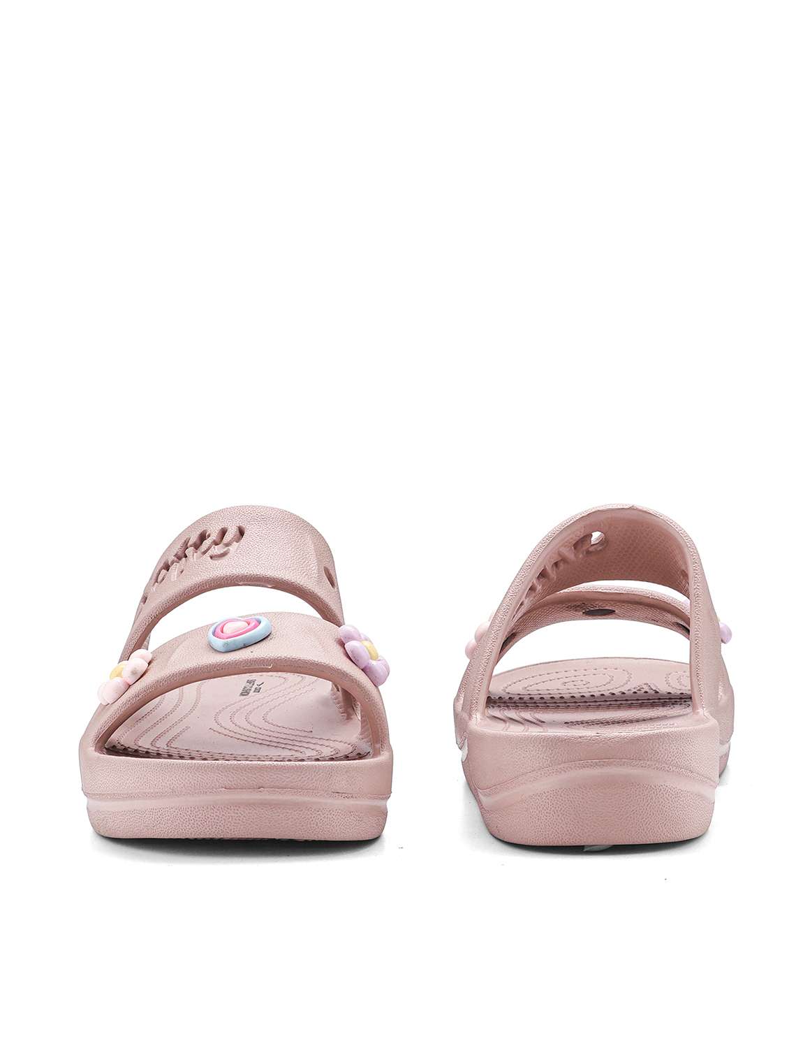women's peach embellished flats slippers - 22425781 -  Standard Image - 4