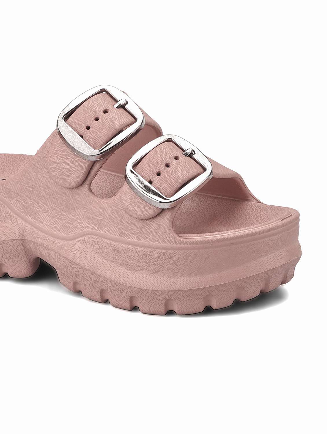 women solid slip on slider - 22425792 -  Standard Image - 4