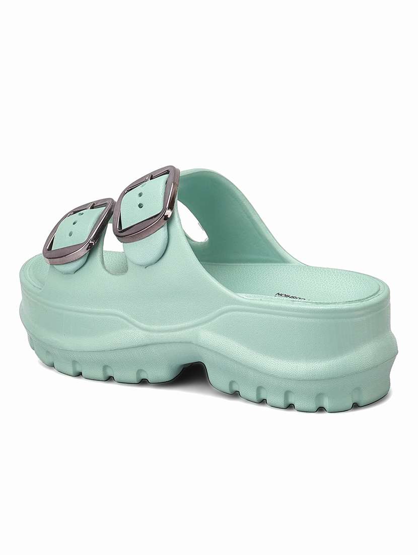 women solid slip on slider - 22425793 -  Standard Image - 1