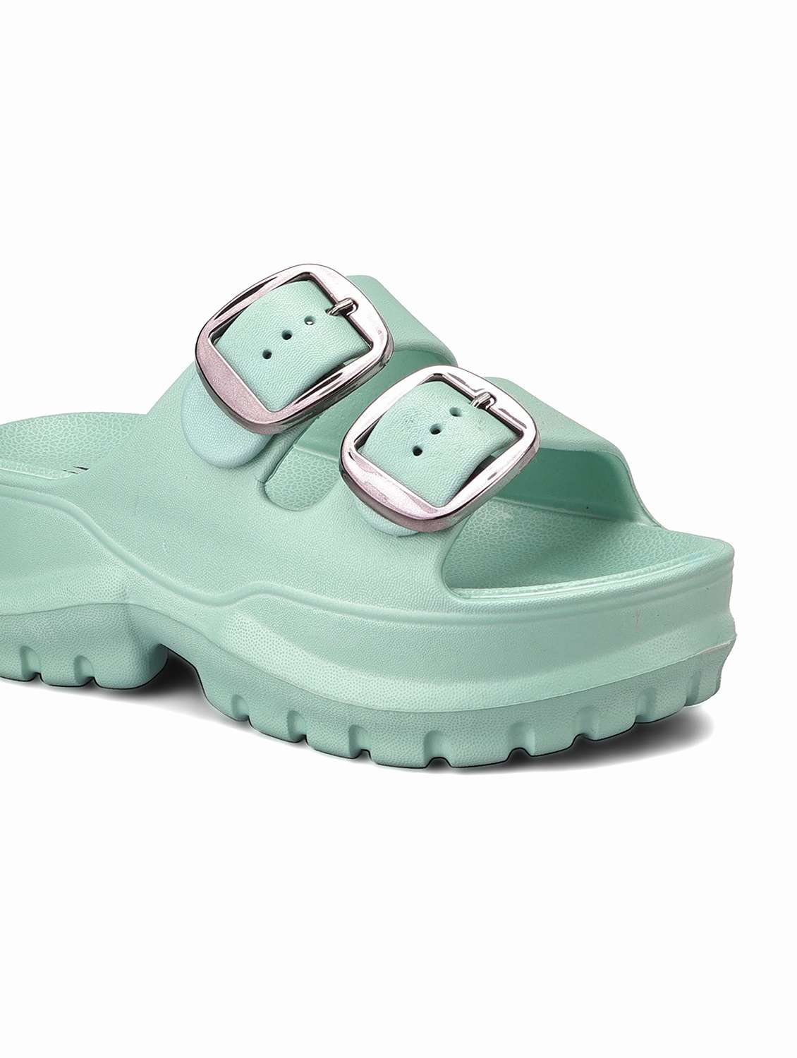 women solid slip on slider - 22425793 -  Standard Image - 4