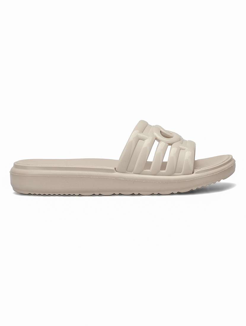 women solid slip on slider - 22425794 -  Standard Image - 1