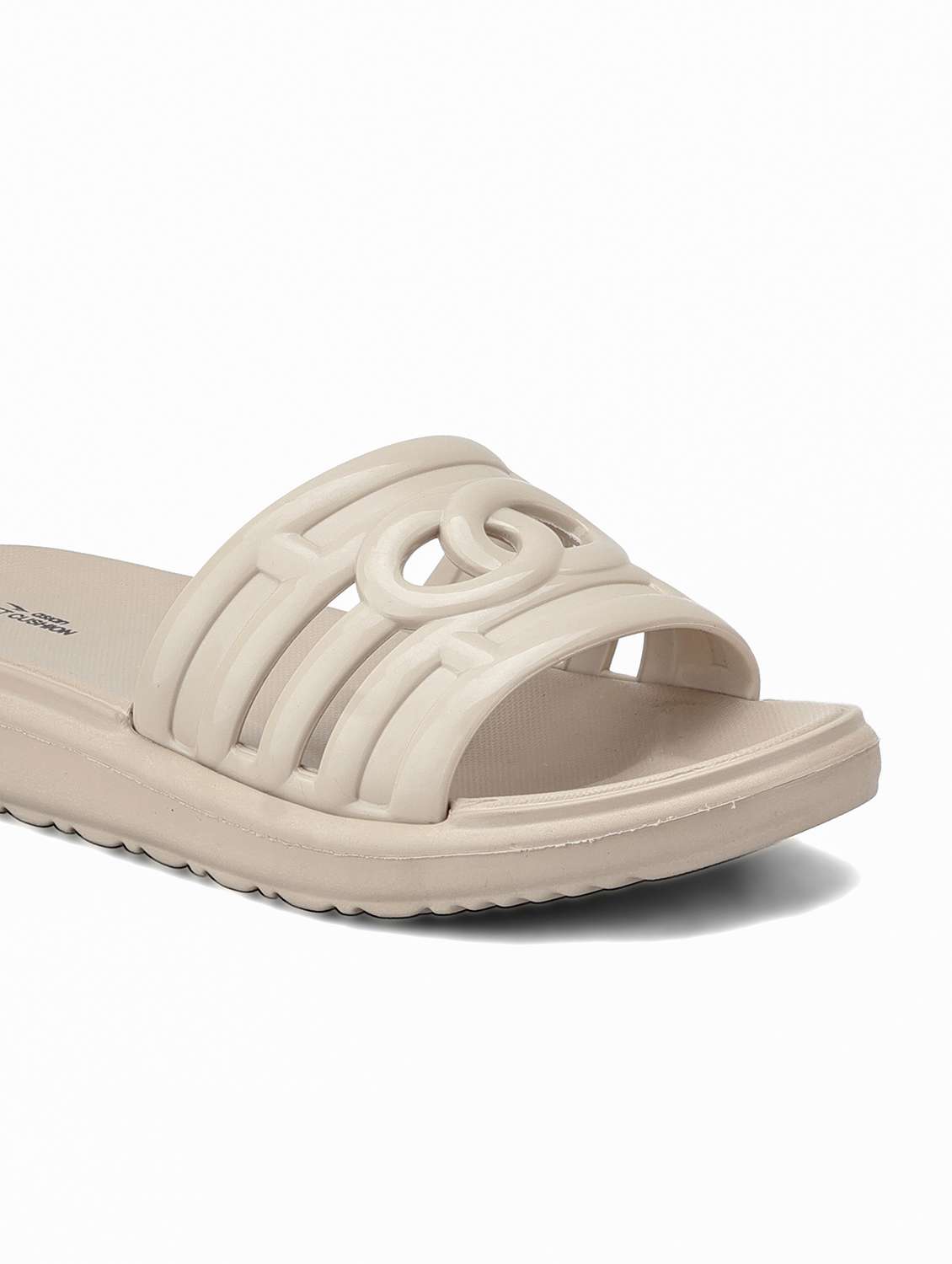 women solid slip on slider - 22425794 -  Standard Image - 4