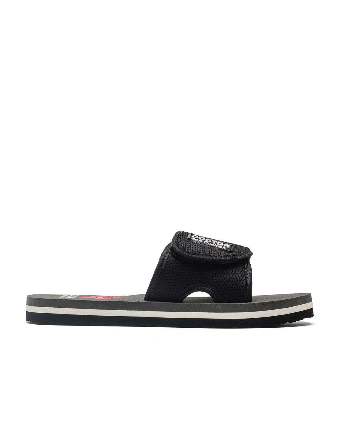 women black colored slippers flip flop - 22425834 -  Standard Image - 1