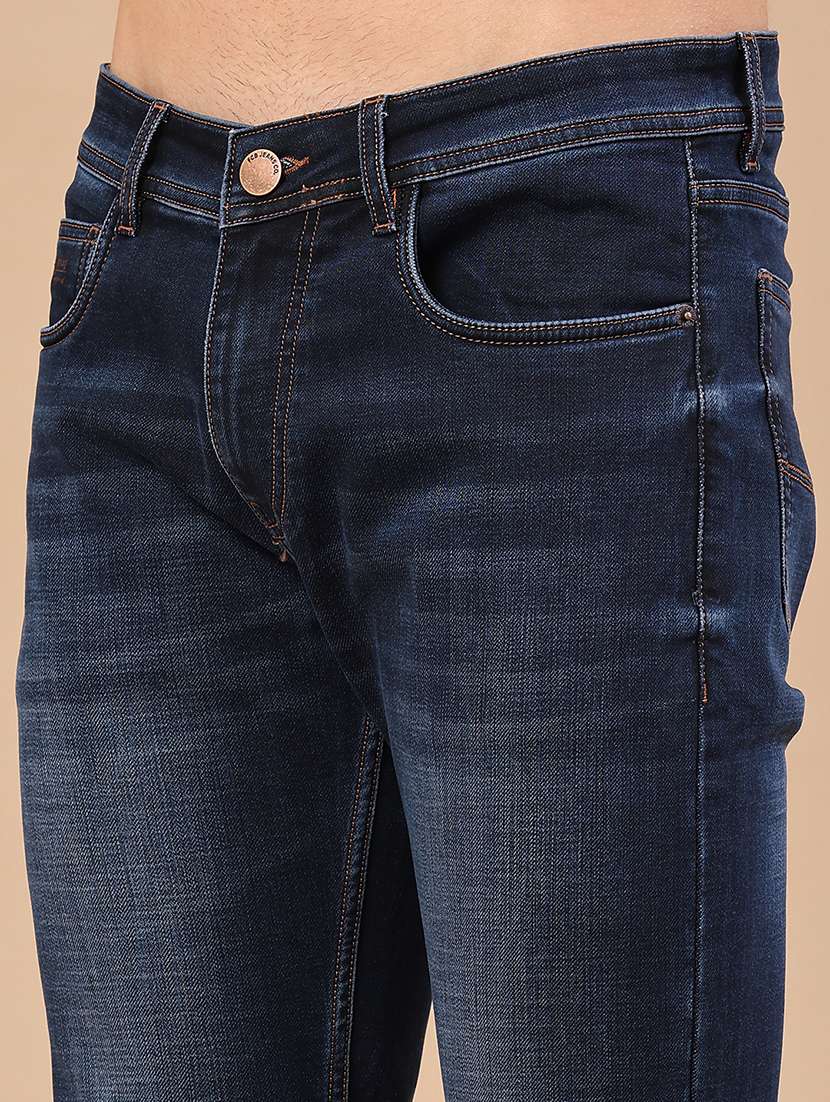 men washed mid rise full length slim fit jeans - 22426065 -  Standard Image - 1