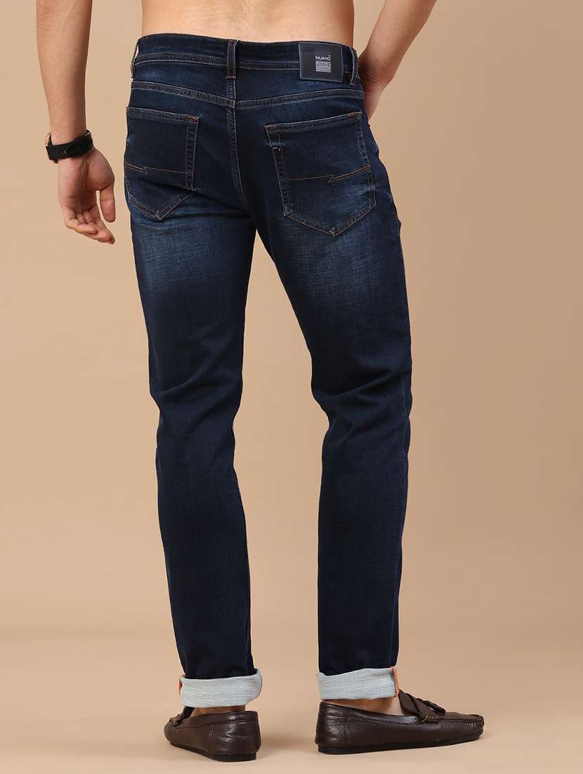 men washed mid rise full length slim fit jeans - 22426065 -  Standard Image - 4