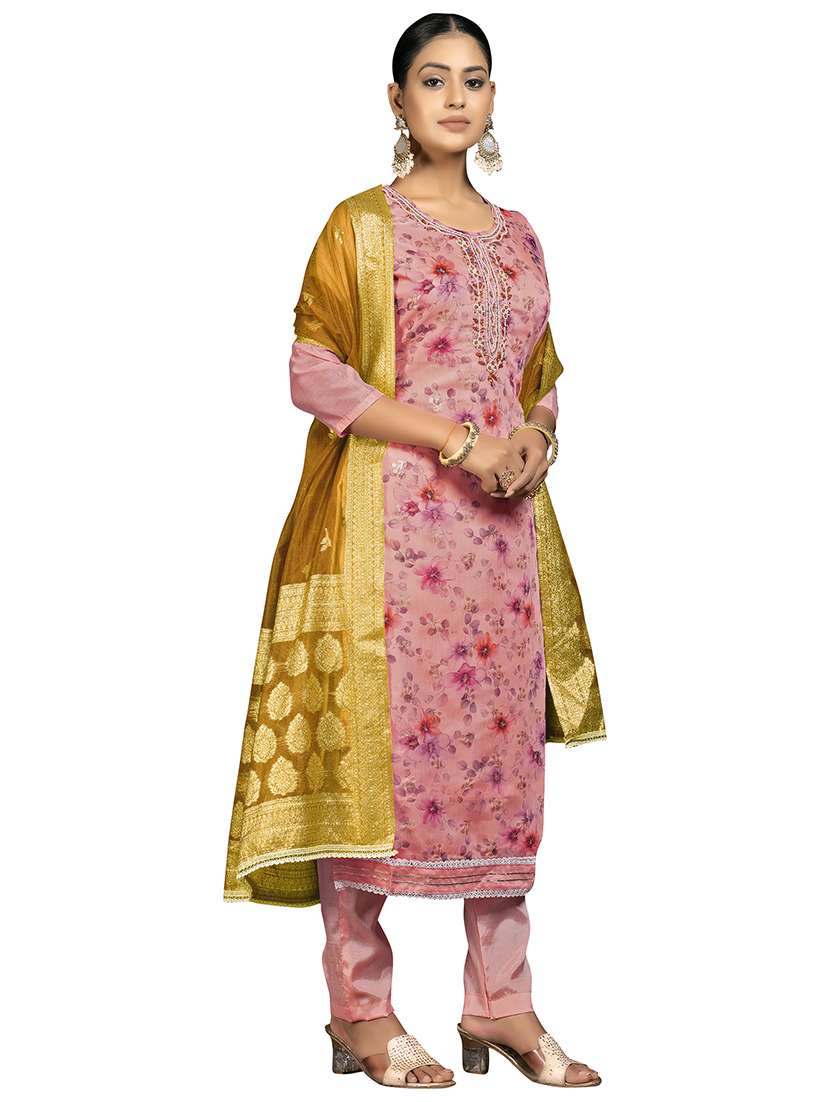 women floral printed unstitched suit set - 22429752 -  Standard Image - 1