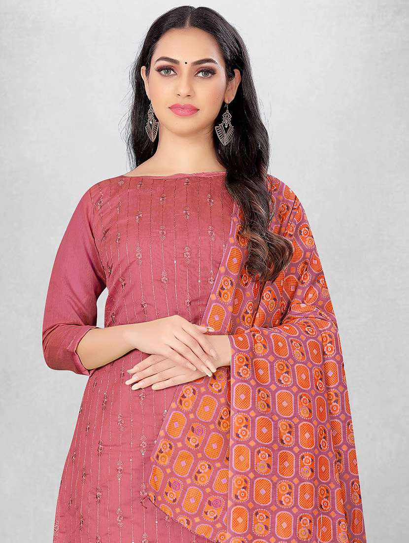 women solid with work unstitched suit set - 22429798 -  Standard Image - 1