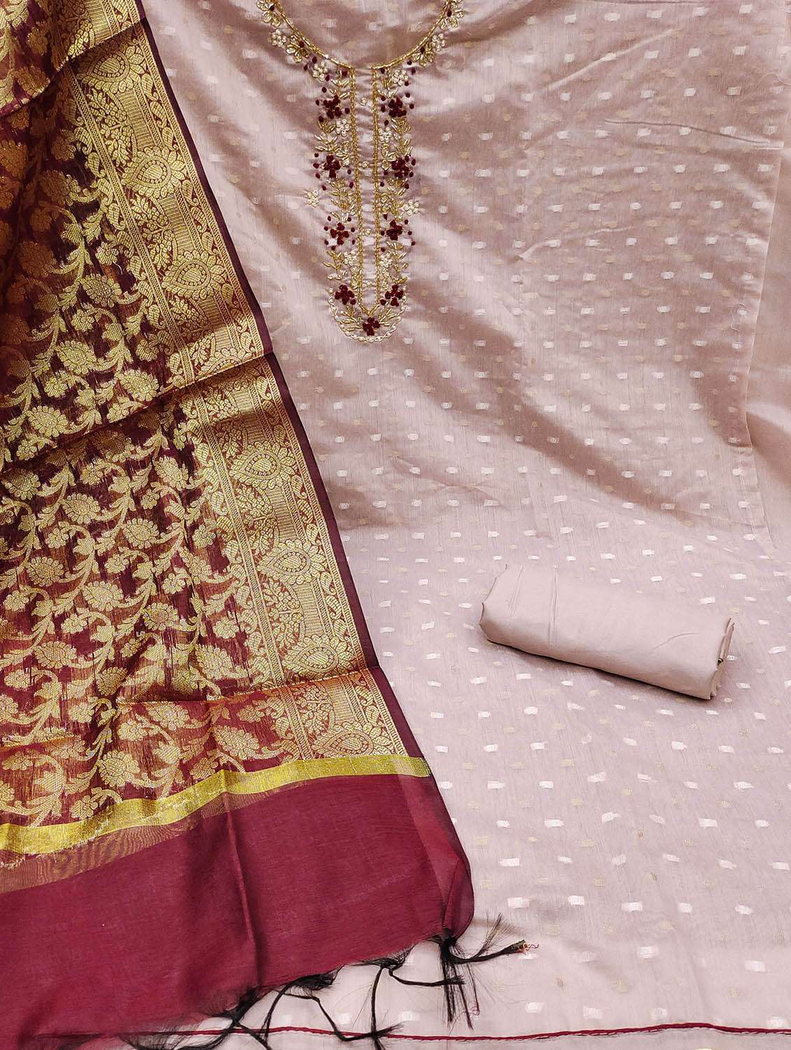 Women Self Design Unstitched Suit Set - 22429818 -  Standard Image - 1