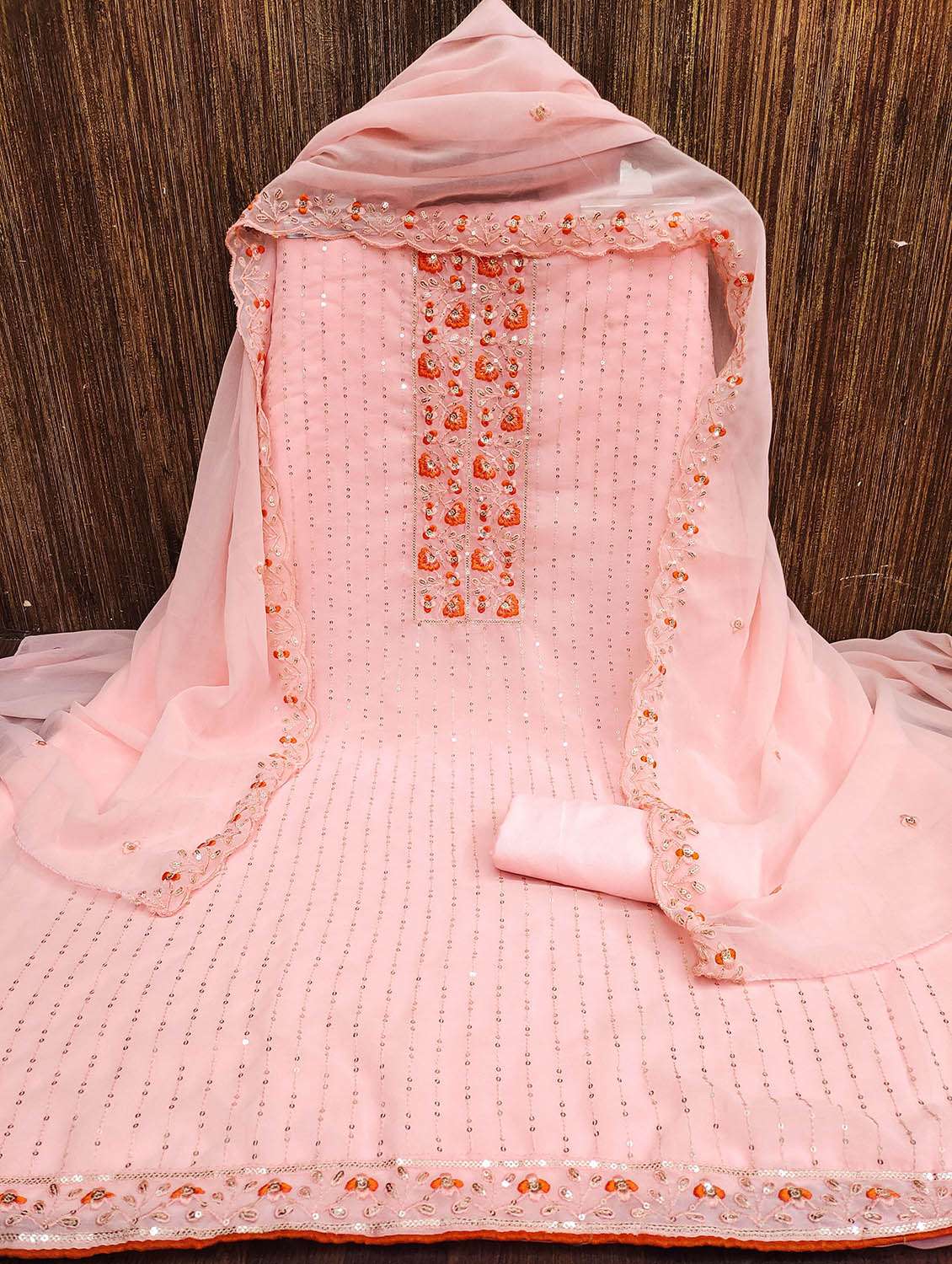 women solid with work unstitched suit set - 22429896 -  Standard Image - 1